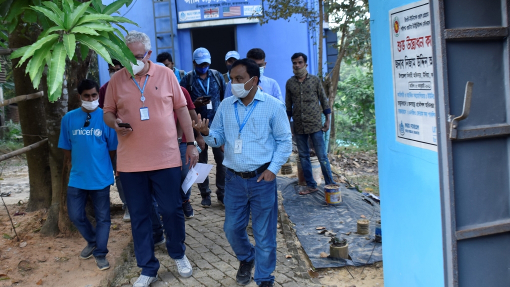 WASH Chief of UNICEF Bangladesh visit at Host Community Ukhiya, Coxs Bazar.)
