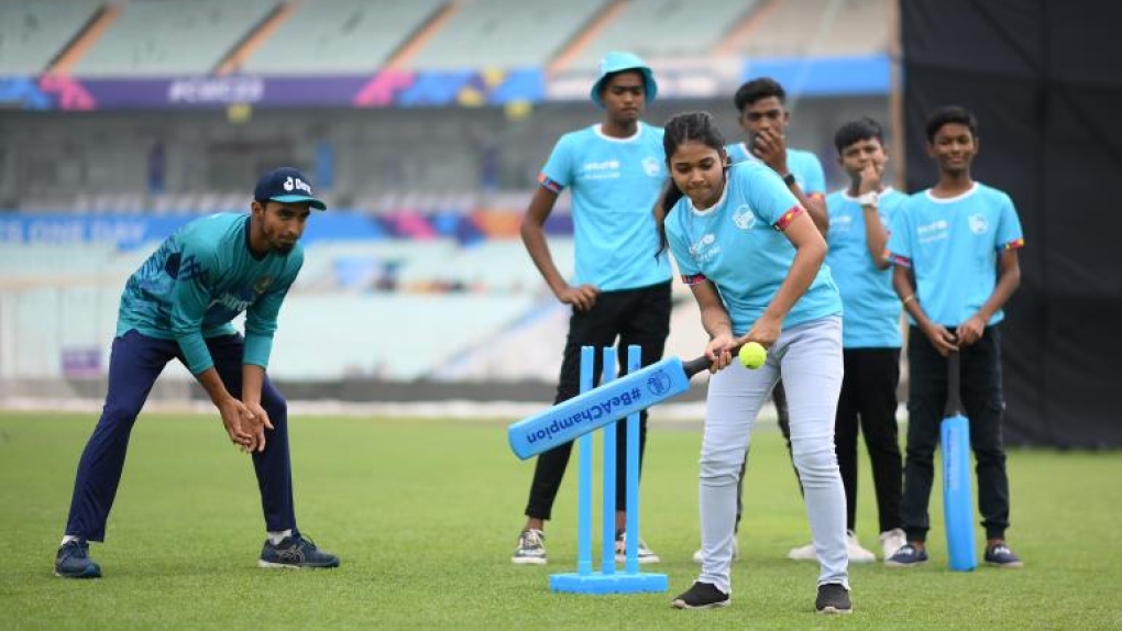 UNICEF and ICC partner with 10 cricket teams during the World Cup to inspire girls and boys to avail equal opportunities in play and life)